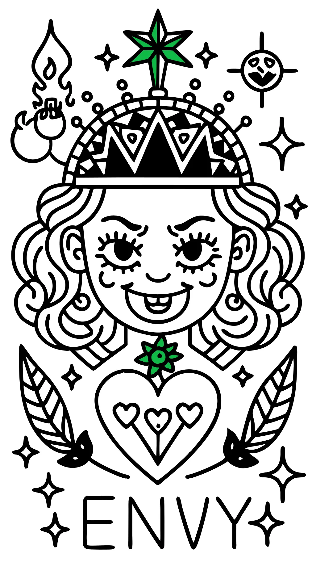 envy inside out coloring page